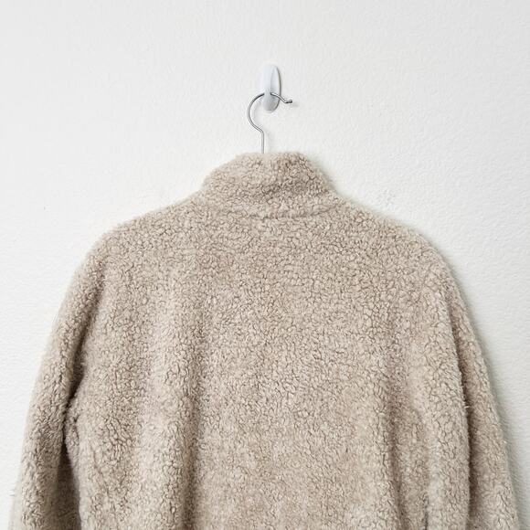 [Pendleton] Cream Full Zip Flannel Flap Pocket Fleece Sherpa Jacket Size Small S - Picture 4 of 12